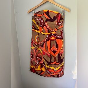 Merona Strapless Sheath Dress in‎ Red and Orange